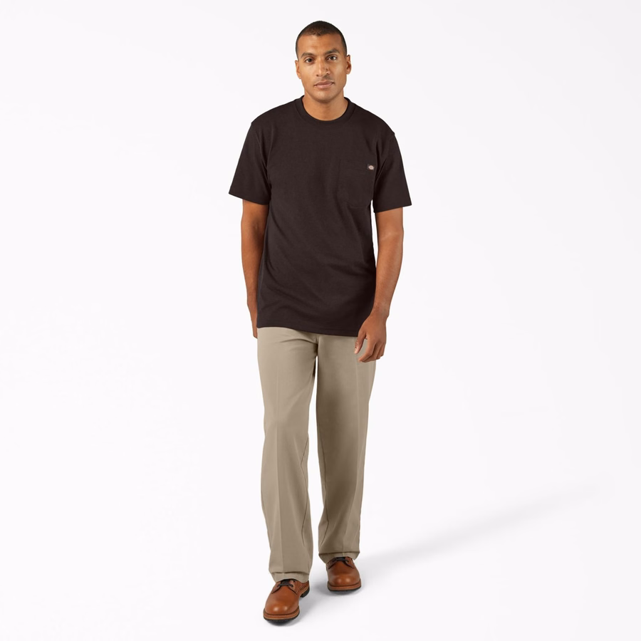 Tricou gros, cu mânecă scurtă și buzunar, stil knee
