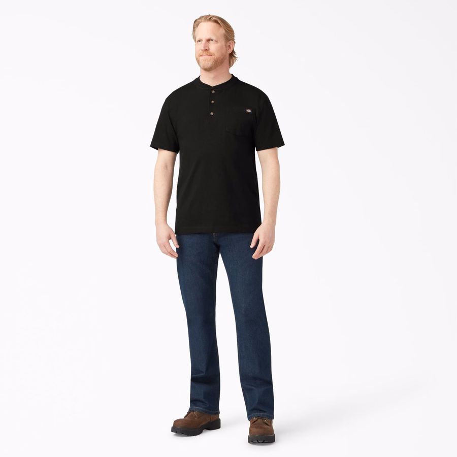 Tricou Henley cu mânecă scurtă, gros