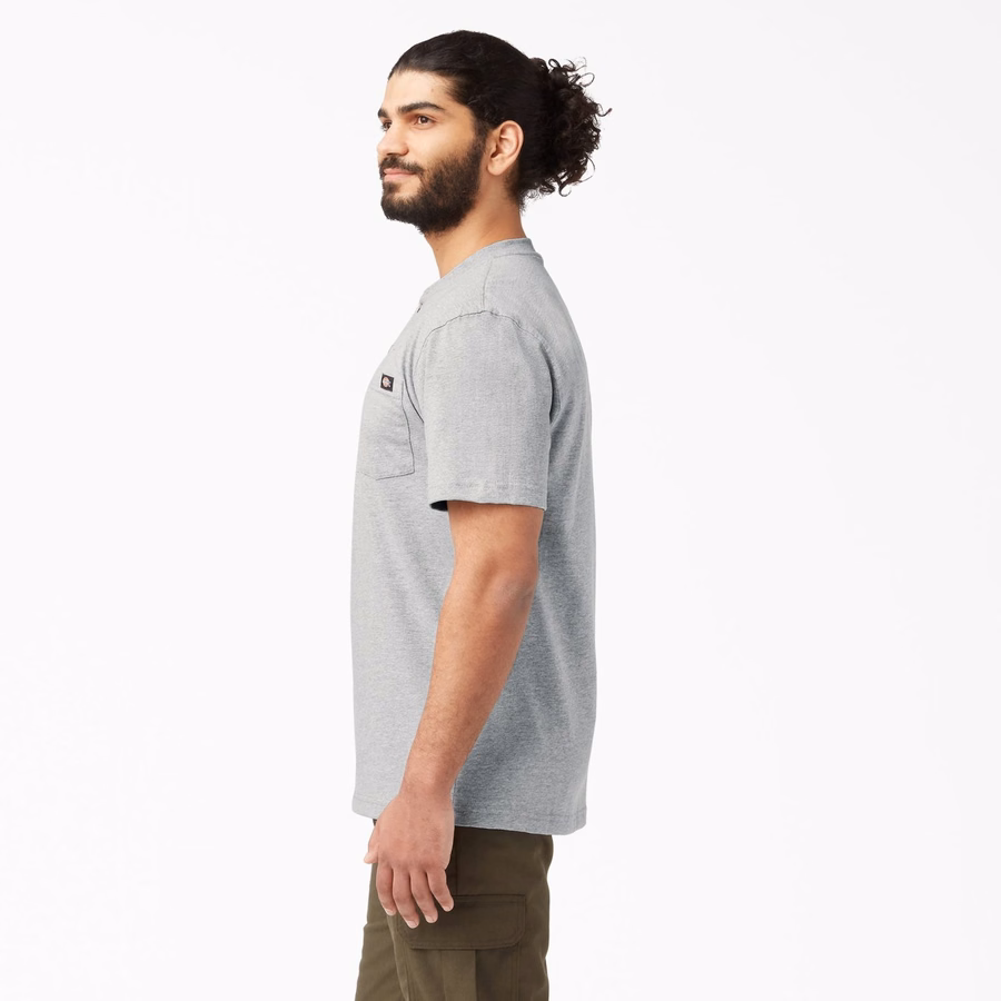 Tricou Henley cu mânecă scurtă, gros