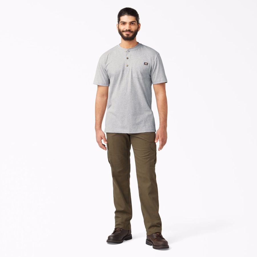 Tricou Henley cu mânecă scurtă, gros