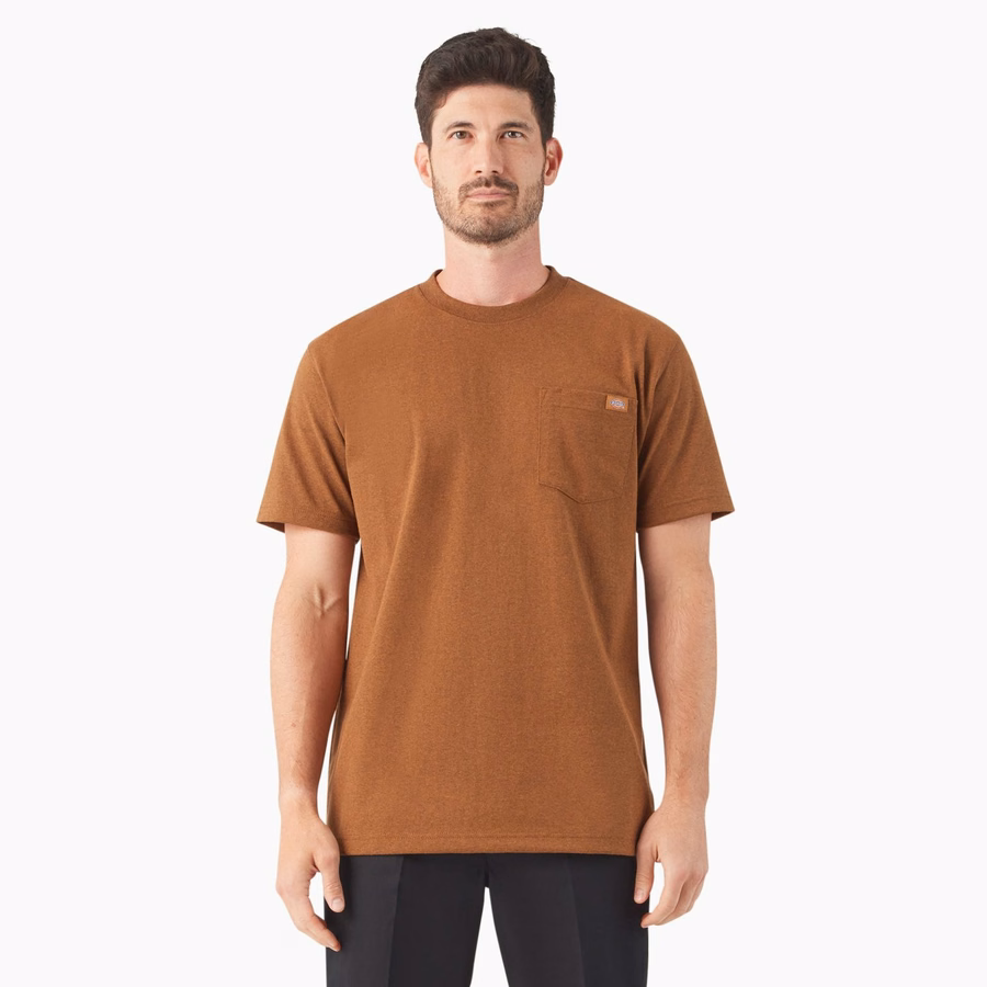 Tricou gros, cu mânecă scurtă și buzunar, stil knee