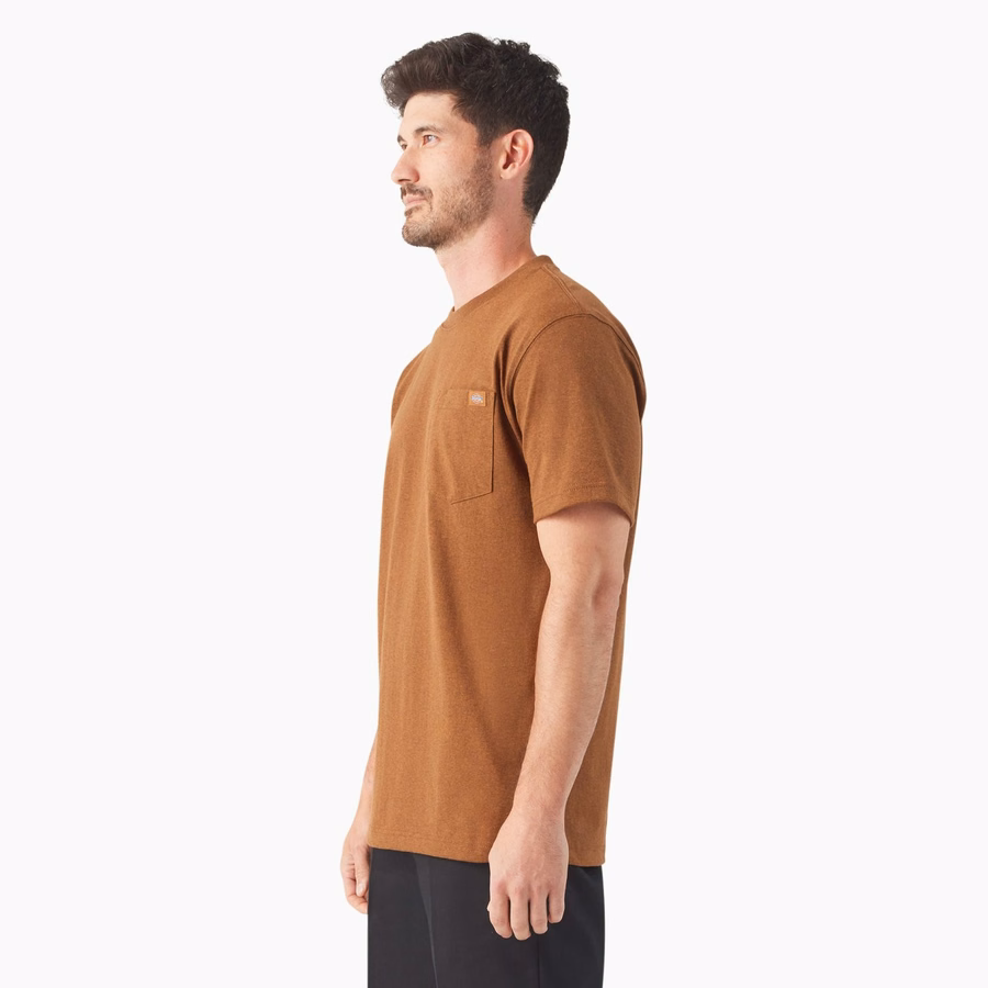 Tricou gros, cu mânecă scurtă și buzunar, stil knee
