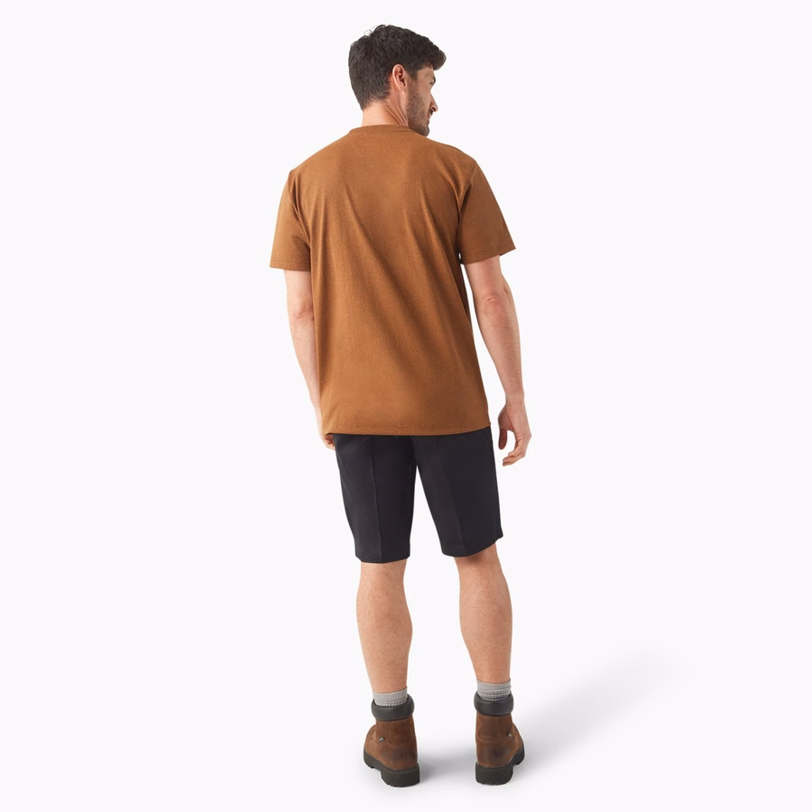 Tricou gros, cu mânecă scurtă și buzunar, stil knee