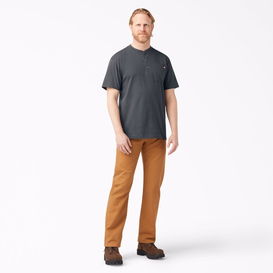 Tricou Henley cu mânecă scurtă, gros