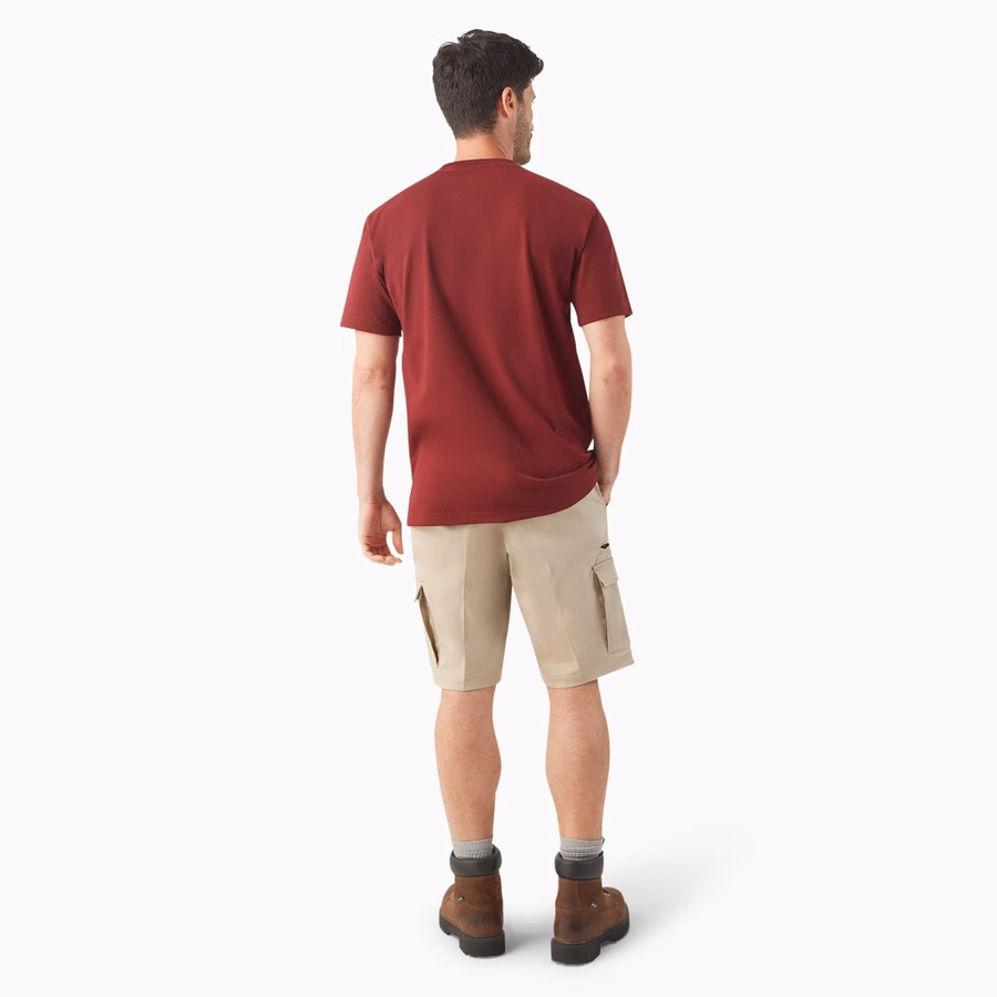 Tricou gros, cu mânecă scurtă și buzunar, stil knee