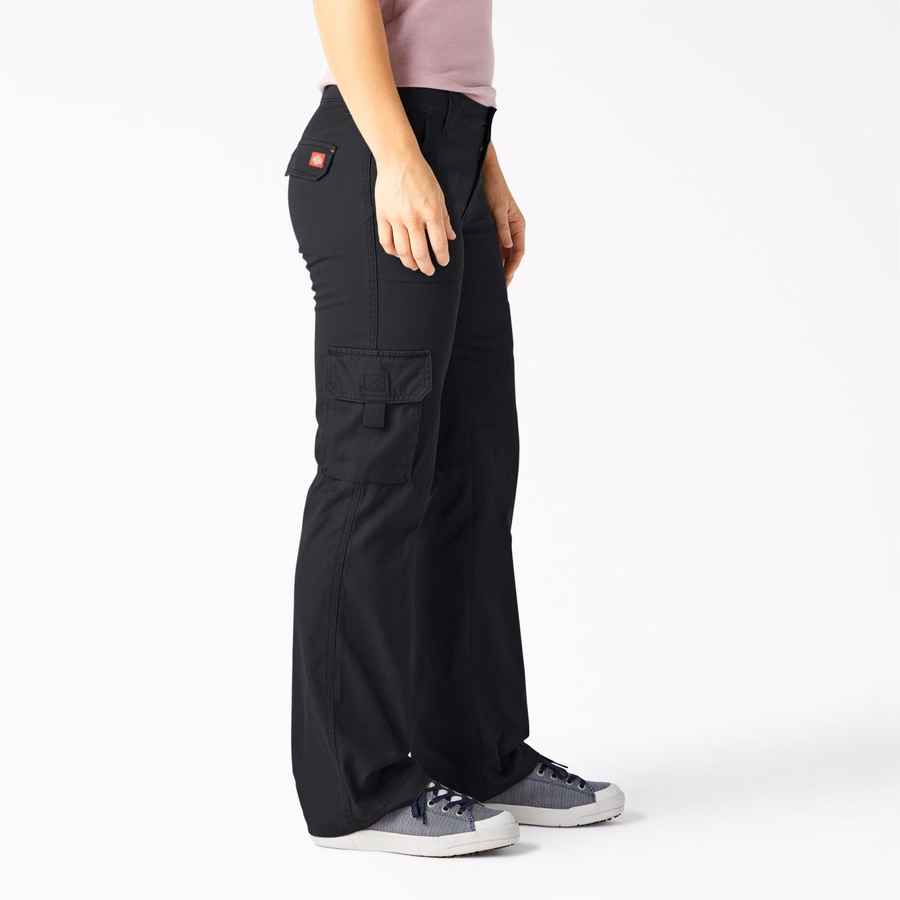 Pantaloni cargo cu croială lejeră pentru femei, cu croială dreaptă