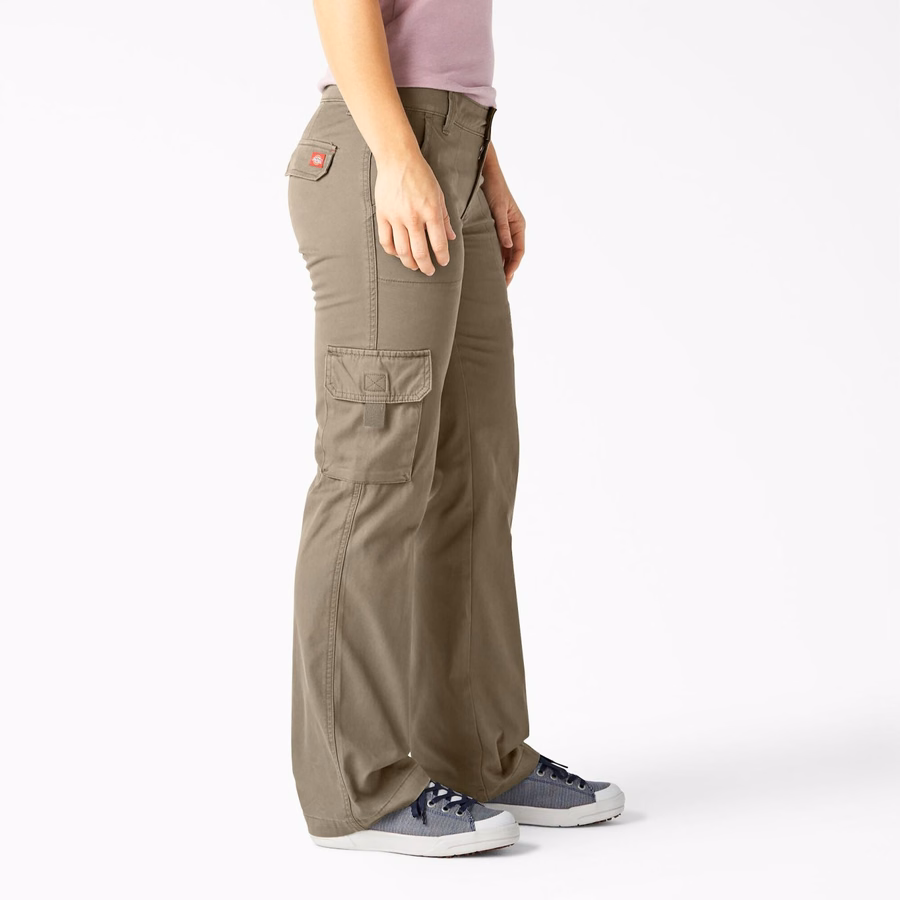 Pantaloni cargo cu croială lejeră pentru femei, cu croială dreaptă