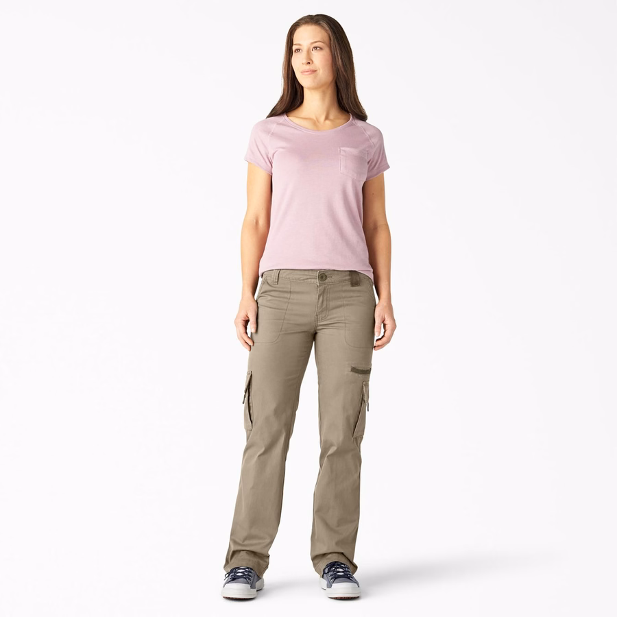 Pantaloni cargo cu croială lejeră pentru femei, cu croială dreaptă