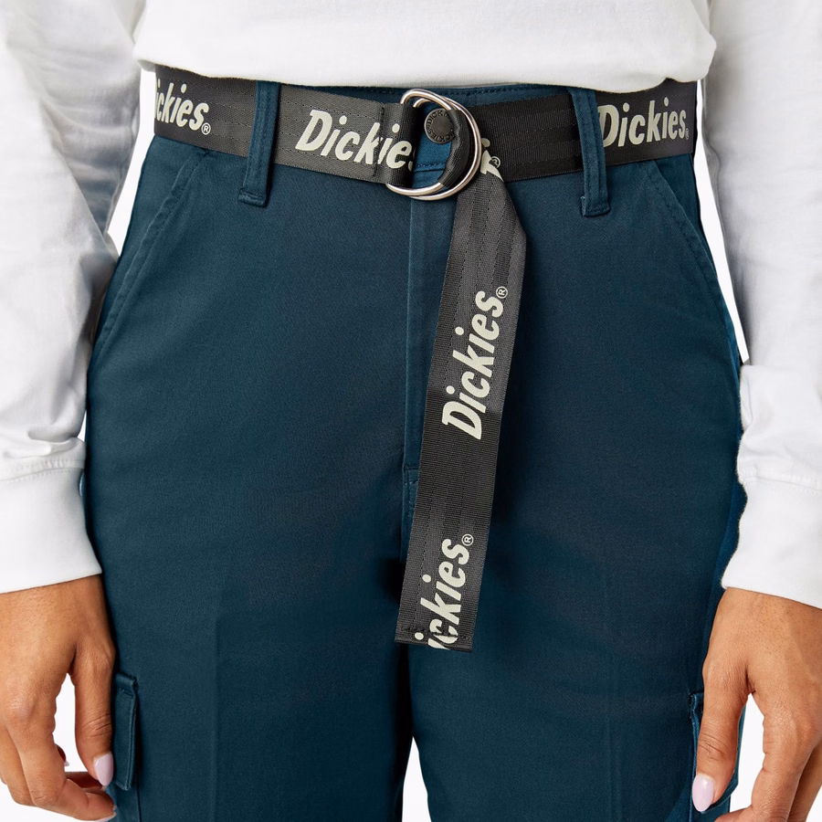 Pantaloni cargo crop cu croială relaxată pentru femei