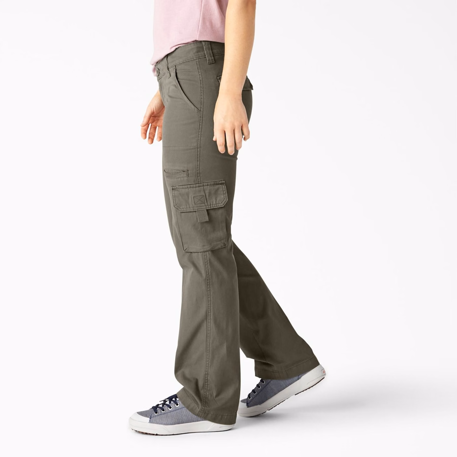 Pantaloni cargo cu croială lejeră pentru femei, cu croială dreaptă