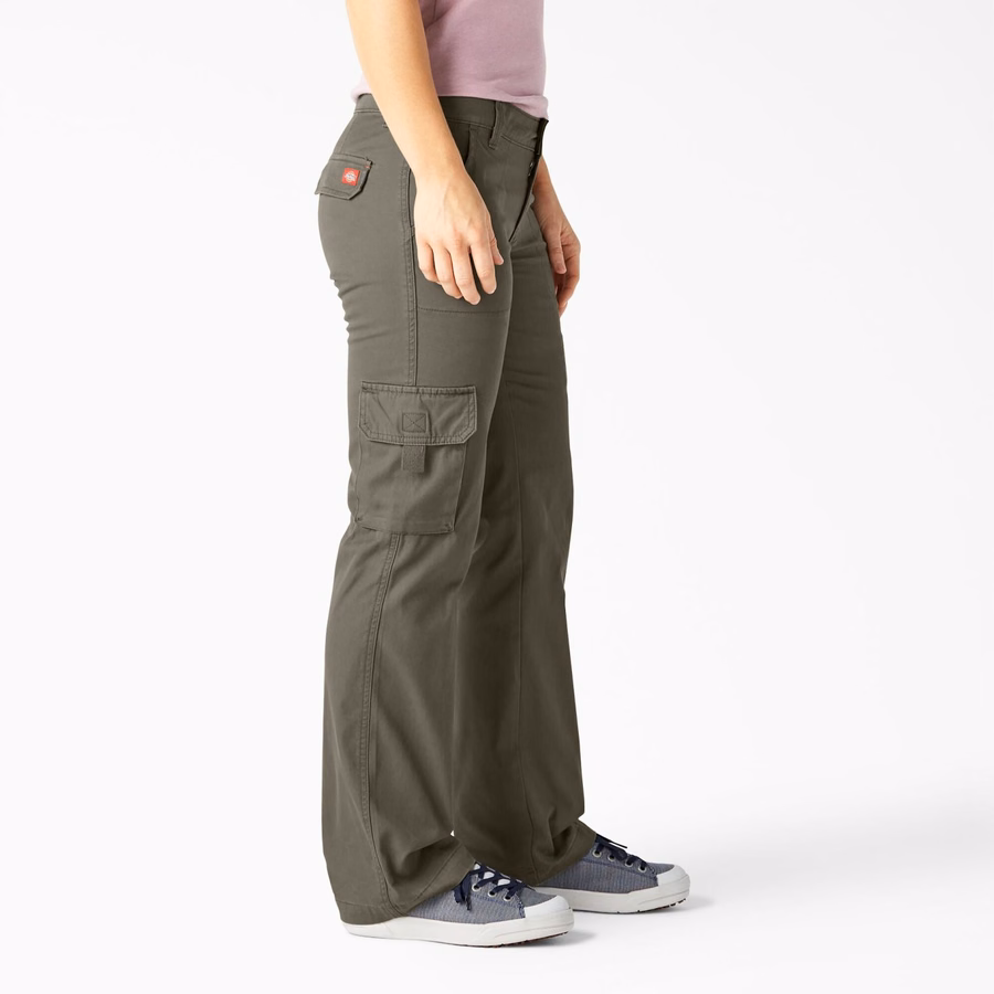 Pantaloni cargo cu croială lejeră pentru femei, cu croială dreaptă
