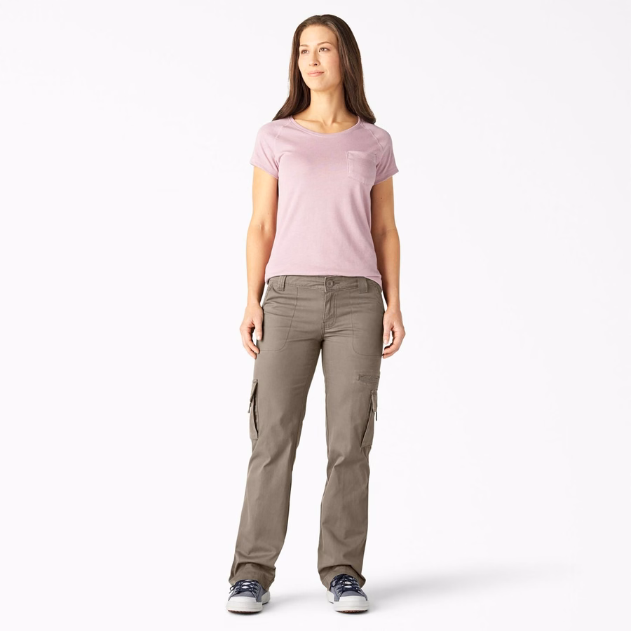 Pantaloni cargo cu croială lejeră pentru femei, cu croială dreaptă