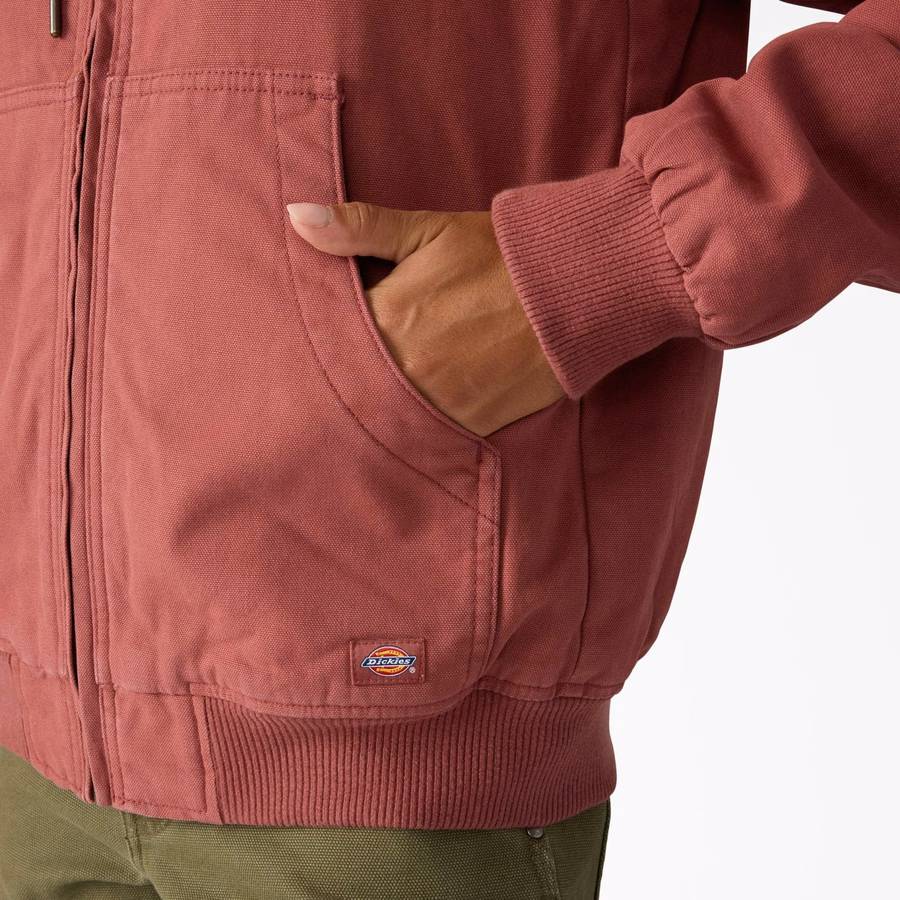 Jachetă de pânză cu căptușeală din fleece pentru femei