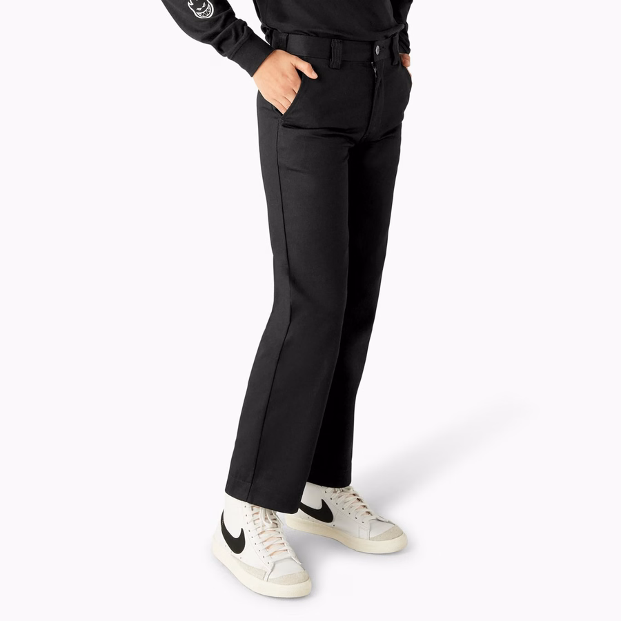 Pantaloni Dickies X Spitfire pentru copii cu manșete din flanel