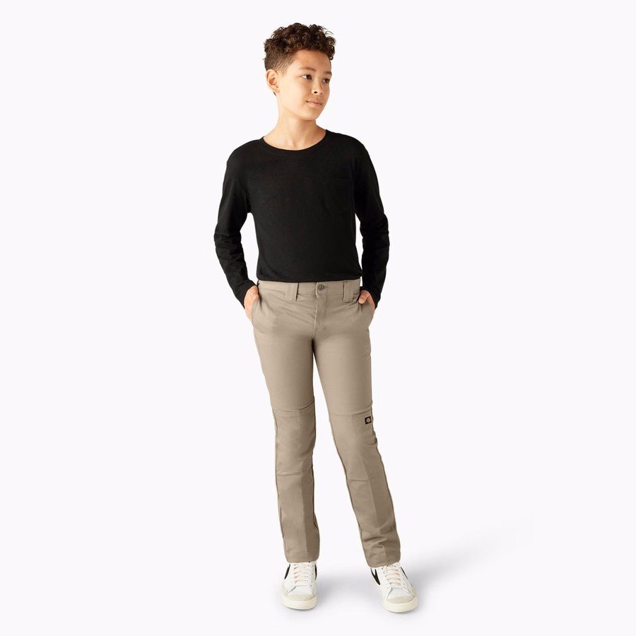 Pantaloni FLEX Skinny Fit pentru băieți, cu croială dublă la genunchi. Mărimea 4-20