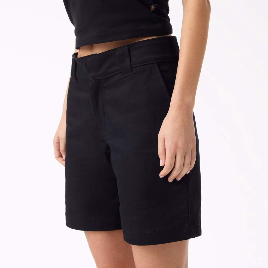 Pantaloni scurți cu partea din față plată Super Flex pentru femei. 9