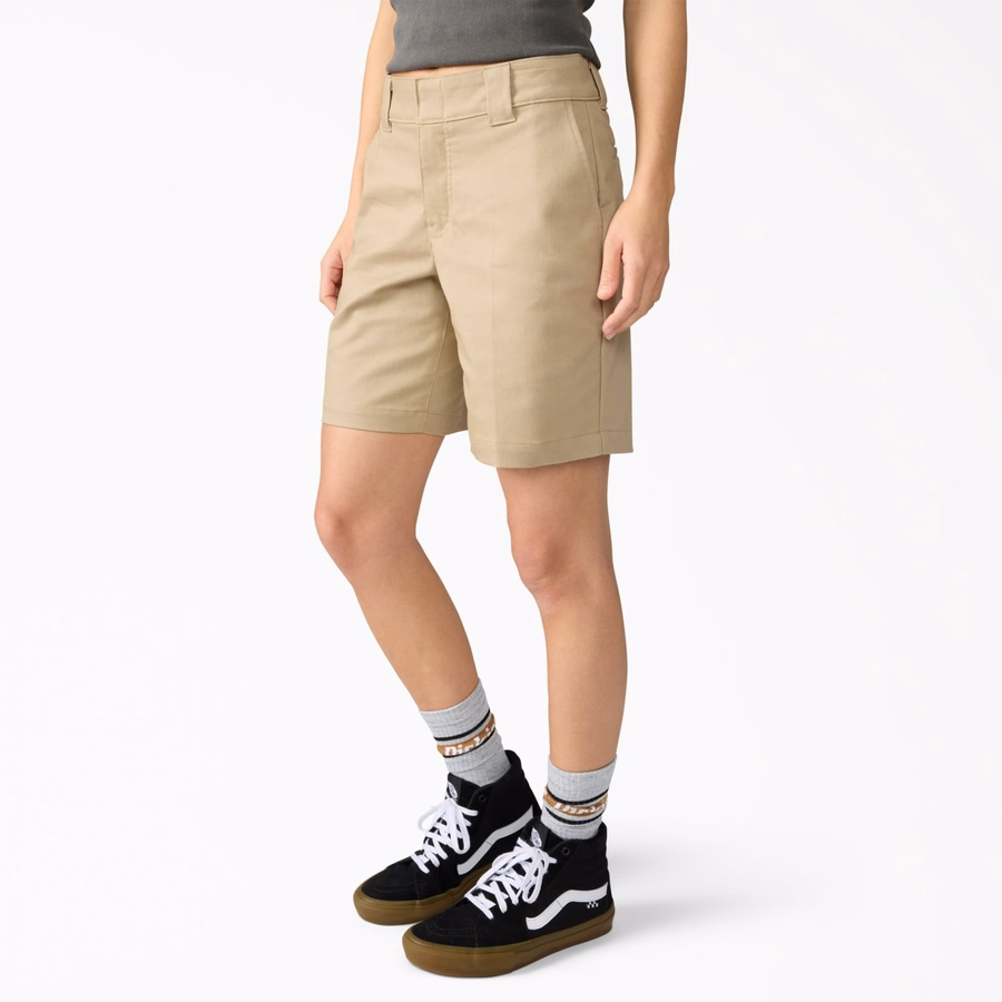 Pantaloni scurți cu partea din față plată Super Flex pentru femei. 9