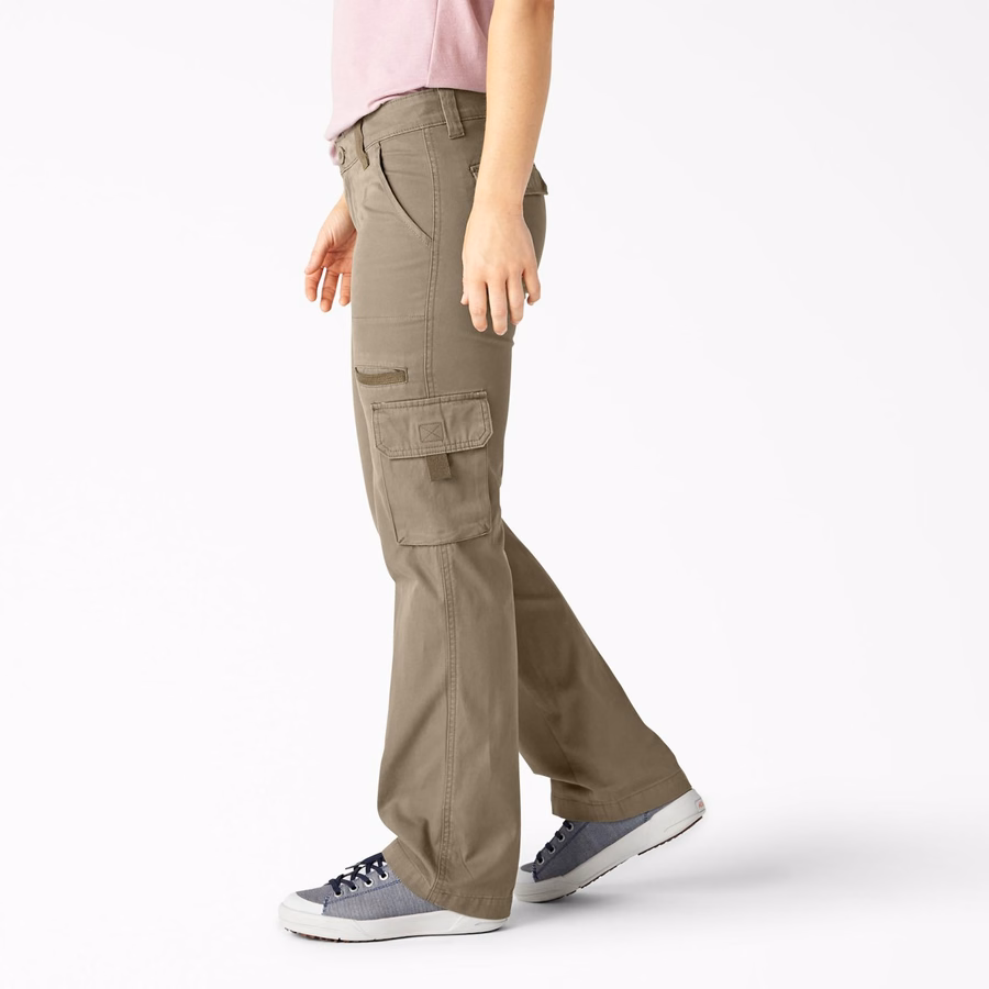 Pantaloni cargo cu croială lejeră pentru femei, cu croială dreaptă