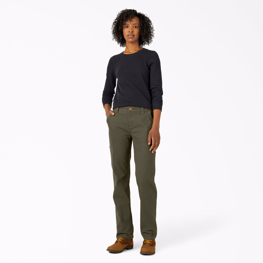 Pantaloni de damă FLEX Relaxed Straight Fit Duck Carpenter
