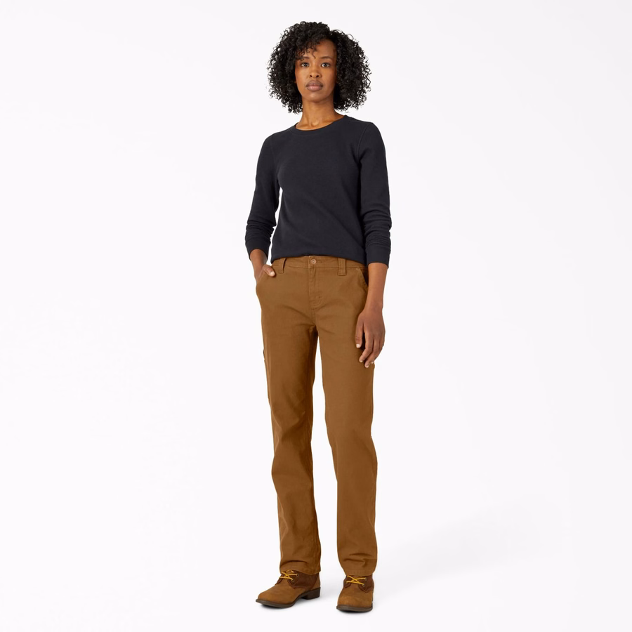 Pantaloni de damă FLEX Relaxed Straight Fit Duck Carpenter