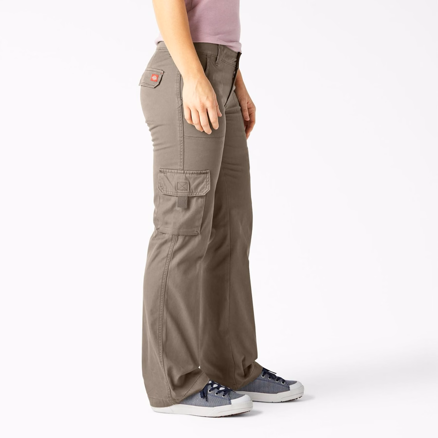 Pantaloni cargo cu croială lejeră pentru femei, cu croială dreaptă