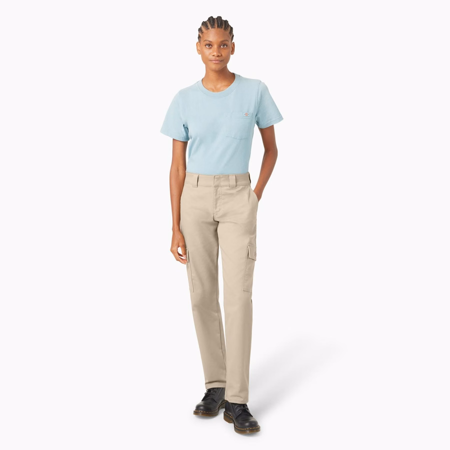 Pantaloni cargo cu croială dreaptă Super Flex pentru femei