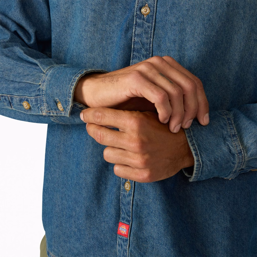 Cămașă ușoară din denim cu mânecă lungă
