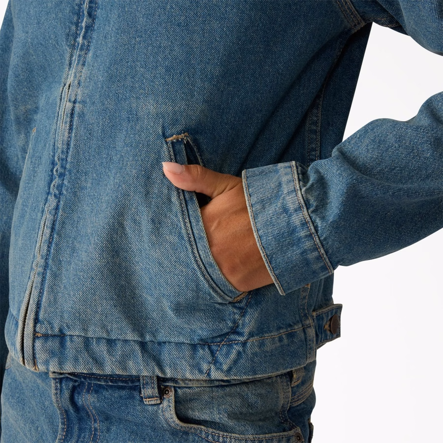 Jachetă de pictor din denim pentru femei