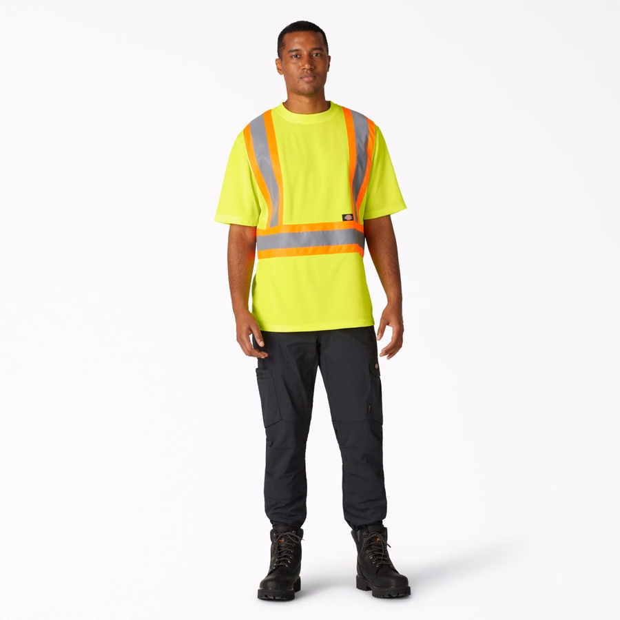 Tricou de siguranță cu mânecă scurtă de înaltă vizibilitate