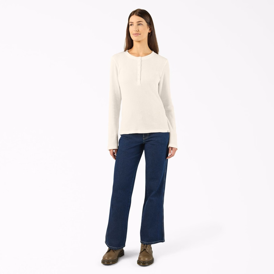 Tricou Henley cu guler rotund pentru femei