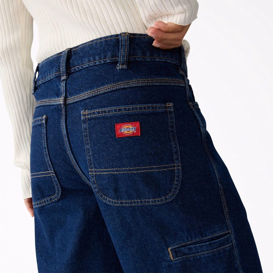 Pantaloni scurți largi din denim pentru femei 957. 13