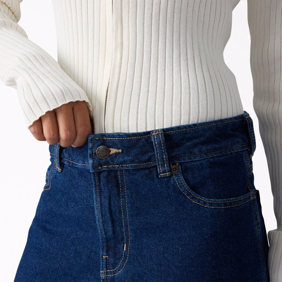 Pantaloni scurți largi din denim pentru femei 957. 13