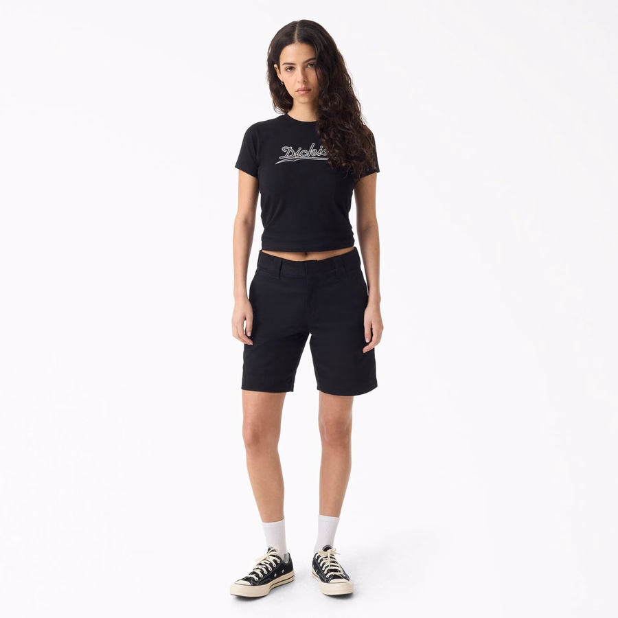 Pantaloni scurți cu partea din față plată Super Flex pentru femei. 9