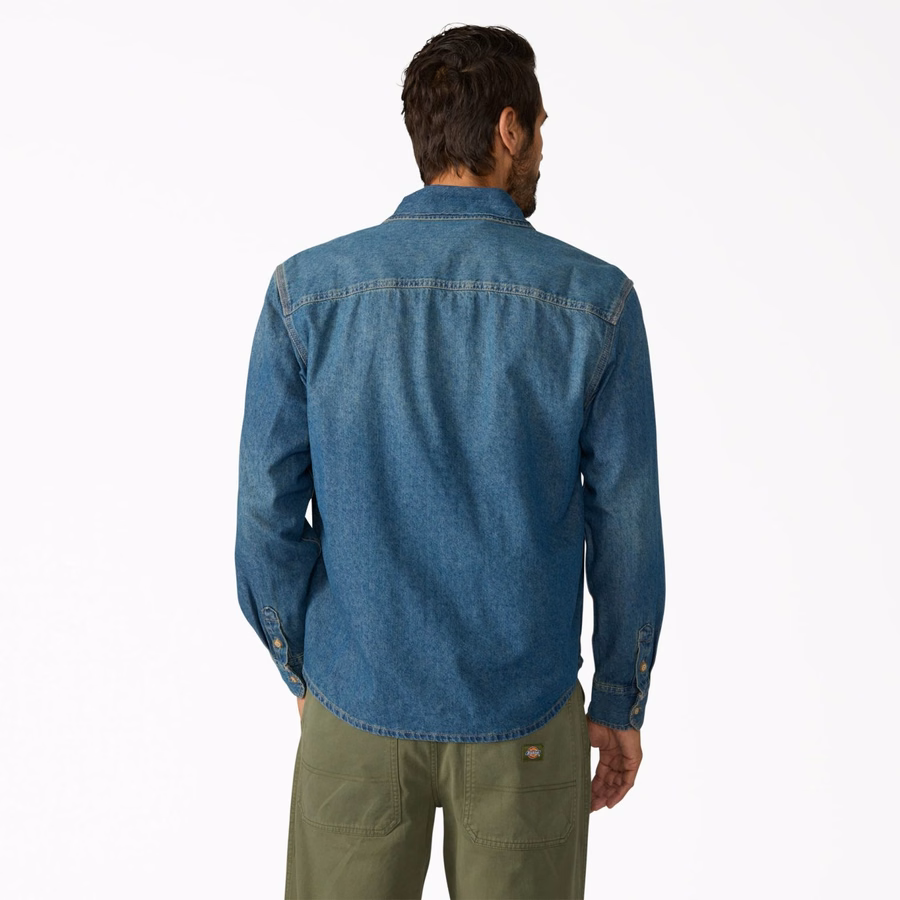 Cămașă ușoară din denim cu mânecă lungă