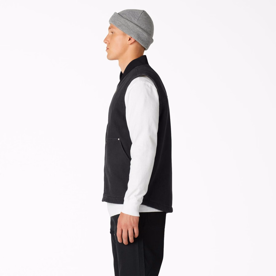 Vestă cu căptușeală din fleece Stonewashed Duck, cu fir lung