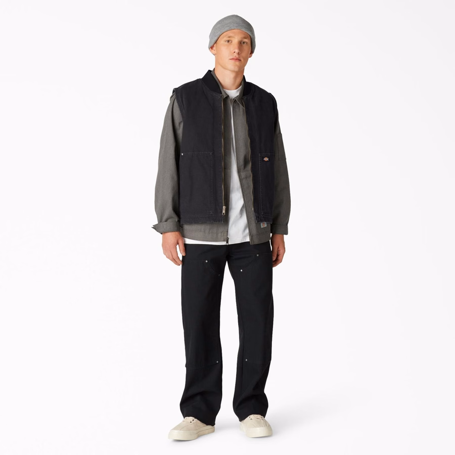 Vestă cu căptușeală din fleece Stonewashed Duck, cu fir lung