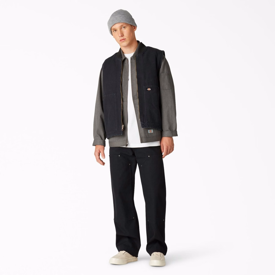 Vestă cu căptușeală din fleece Stonewashed Duck, cu fir lung
