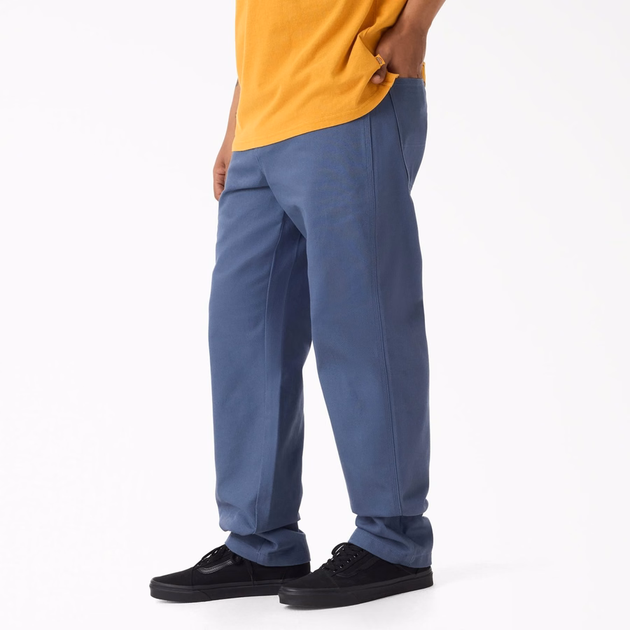 Pantaloni largi din twill Wellsville, conici