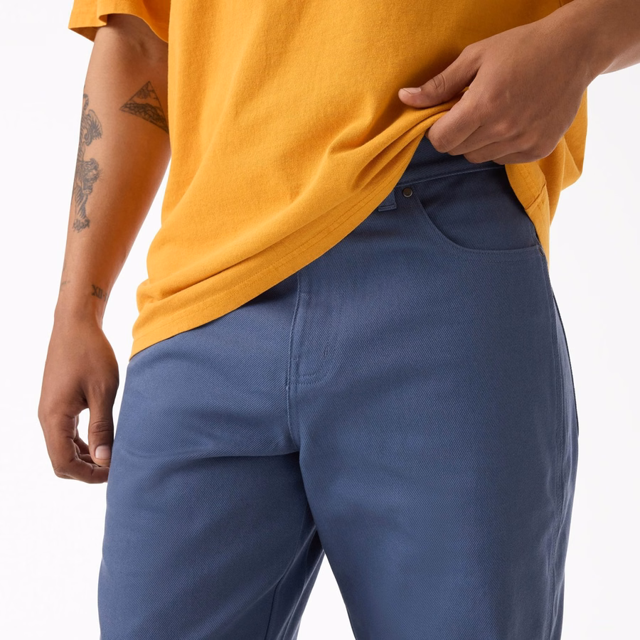 Pantaloni largi din twill Wellsville, conici