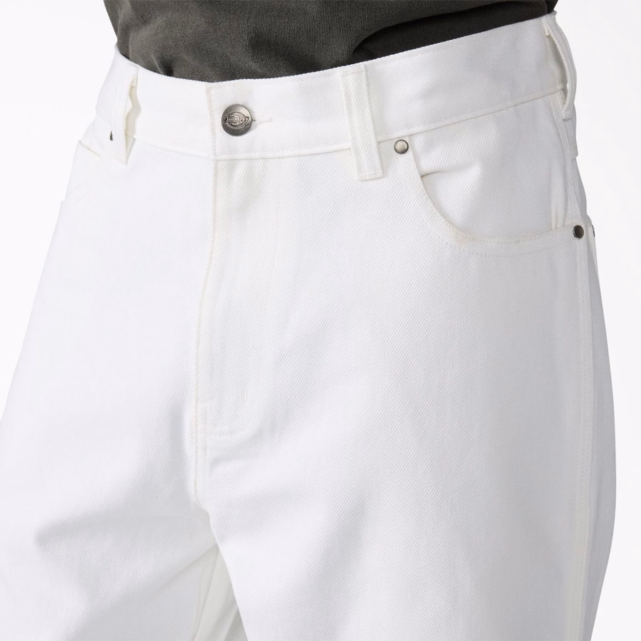 Pantaloni largi din twill Wellsville, conici