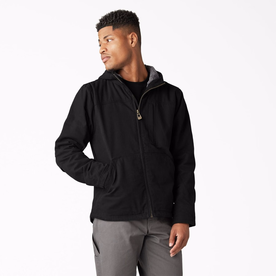 Jachetă Duck Canvas cu fir lung și căptușită cu fleece