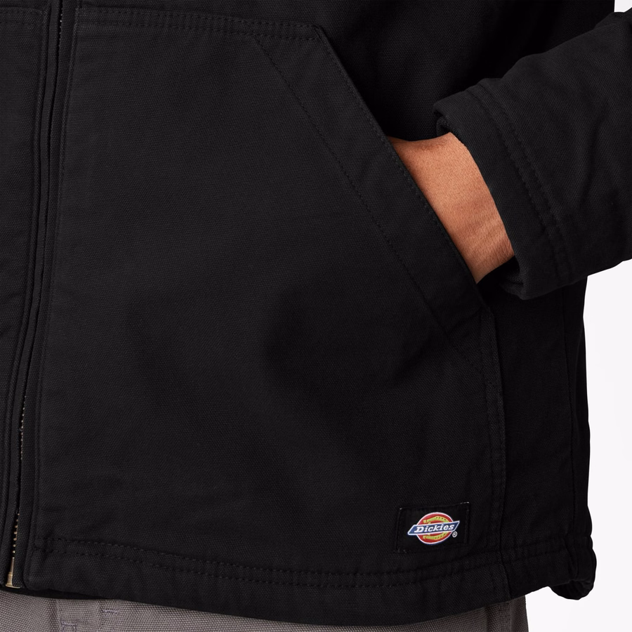 Jachetă Duck Canvas cu fir lung și căptușită cu fleece