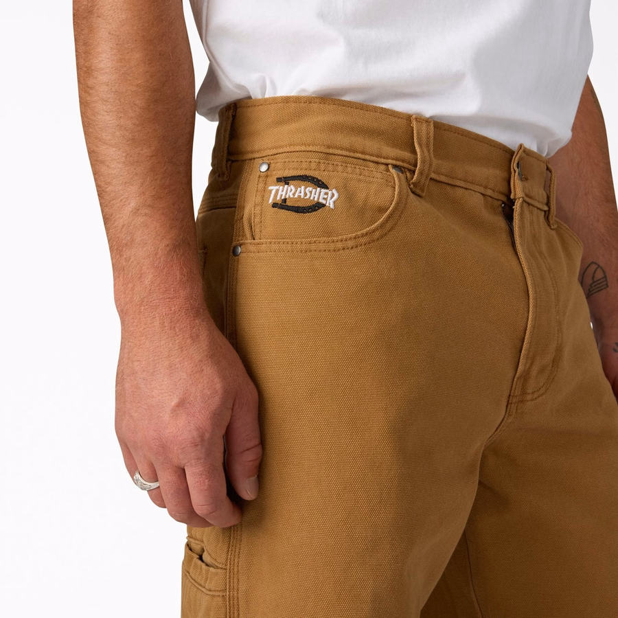 Pantaloni Dickies X Thrasher cu genunchi dublu