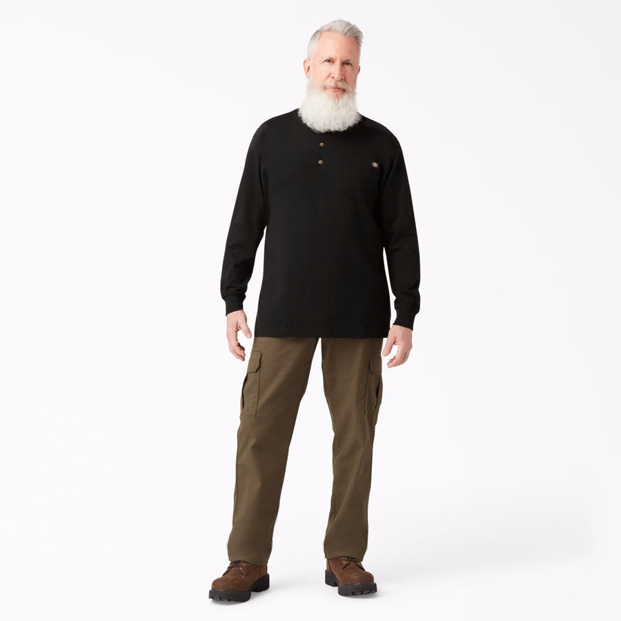 Tricou Henley cu mânecă lungă, gros