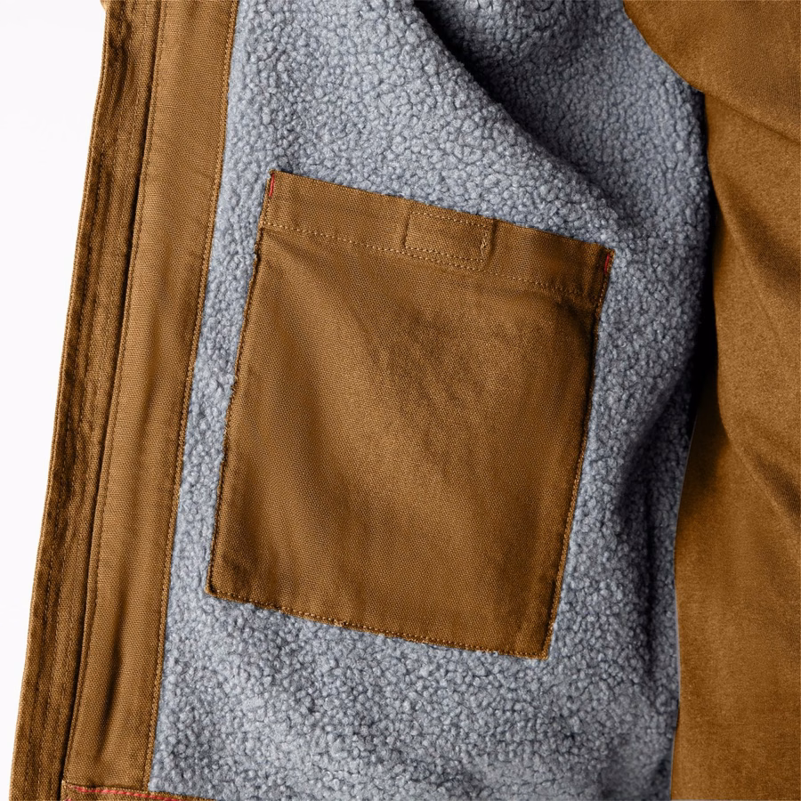 Jachetă Duck Canvas cu fir lung și căptușită cu fleece