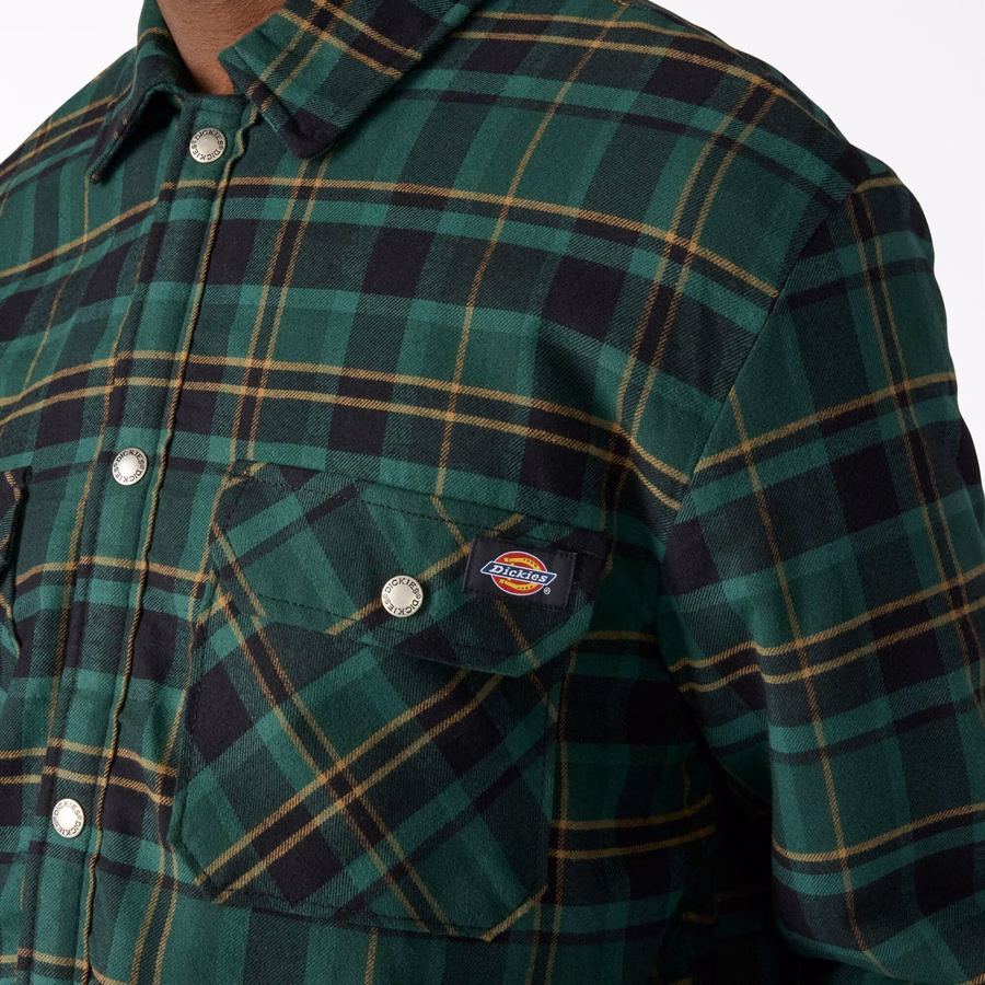 Jachetă tip cămașă din flanel, hidrofugă, căptușită cu fleece