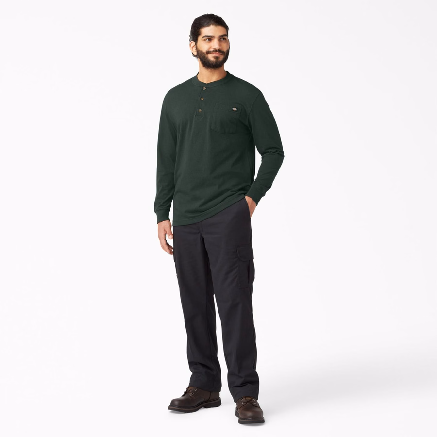 Tricou Henley cu mânecă lungă, gros