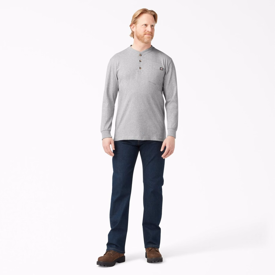 Tricou Henley cu mânecă lungă, gros