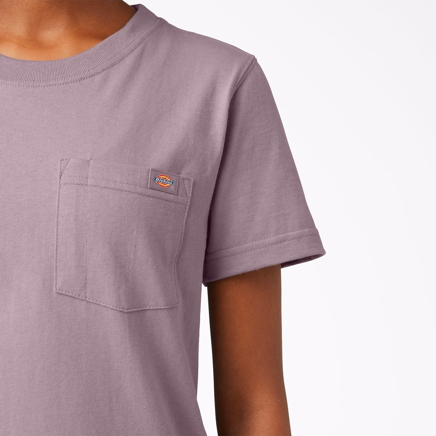 Tricou pentru femei cu mânecă scurtă și buzunar, greutate redusă