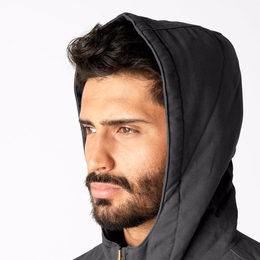 Jachetă Duck Canvas cu fir lung și căptușită cu fleece